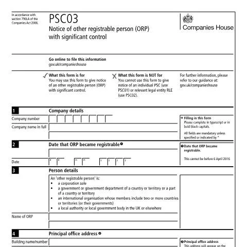Document preview: PSC03 Notice Requirements for Government and Corporate Entities — Business