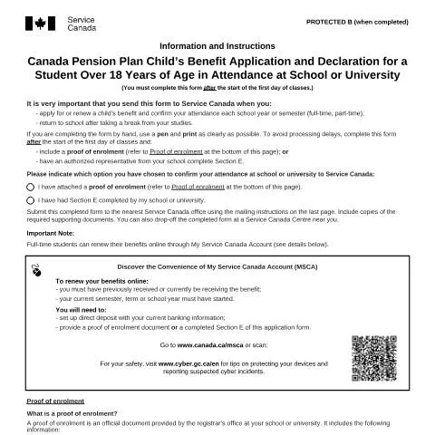 Document preview: Essential Guide to the Child’s Benefit Application for Students Over — Benefits & social aid (CERFA n°ISP1402)