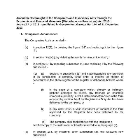 Document preview: A Comprehensive Guide to Amendments070114- in Mauritius — Government & admin (CERFA n°Amendments070114-)