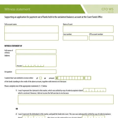 Document preview: How to Reclaim Forgotten Legal Money Through CFO Witness Statements — Legal & justice