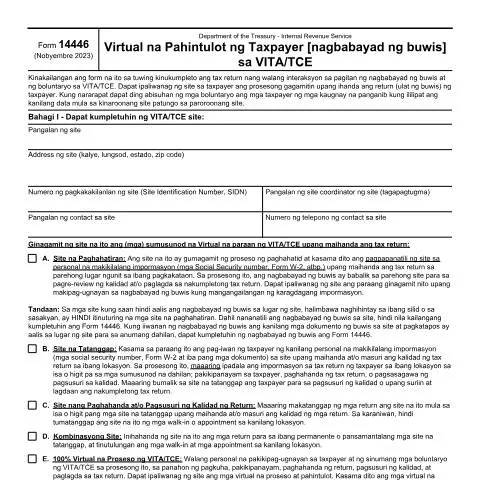 Document preview: Understanding IRS Form 14446TL for Tax Filers — Taxes (CERFA n°14446TL)