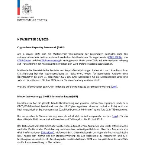 Dokumentvorschau: Wichtige Informationen im STV-Newsletter 02/2026 für Bürger — Behörden & Verwaltung (CERFA n°stv_newsletter)