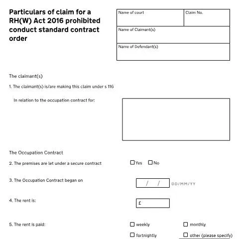 Document preview: Understanding Form N122 Wales in Housing Claims — Legal & justice
