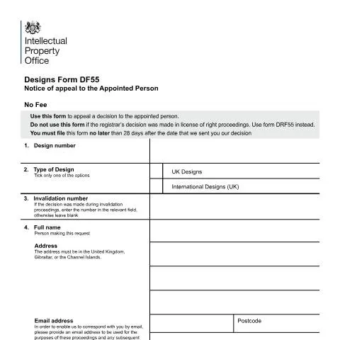 Document preview: Understanding the DF55 Appeal Process for Design Rights — Legal & justice