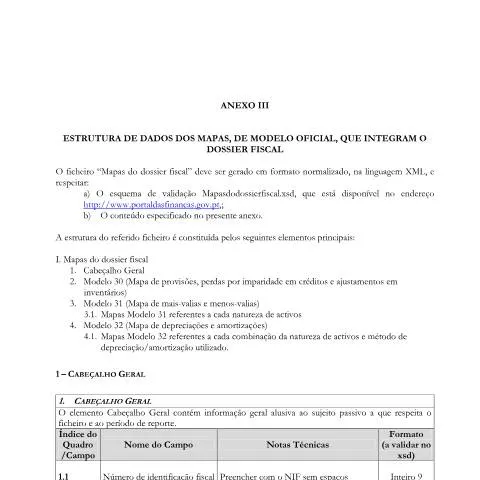 Pré-visualização do documento A Estrutura de Dados e sua Relevância no Dossier Fiscal — Impostos