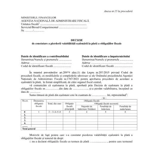 Document preview: Importanța Deciziei A15_OPANAF_1767_2021 în fiscalitate — Impozite & fiscalitate (CERFA n°A15_OPANAF_1767_2021)