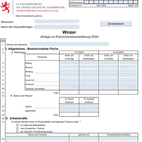 Aperçu du document Comprendre le Formulaire 141 pour les Viticulteurs — Impôts & fiscalité (CERFA n°141)