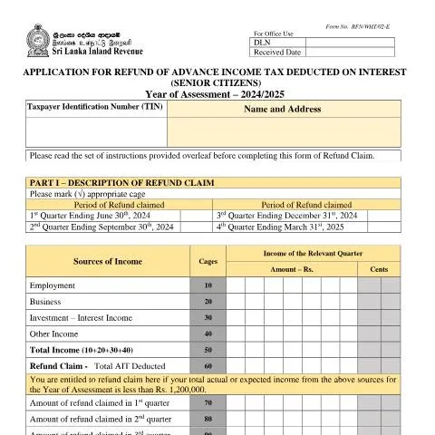 Document preview: Guide to Applying for Senior Citizen Tax Refund RFN_WHT_02_2425 — Taxes (CERFA n°RFN_WHT_02_2425)