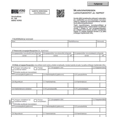 Document preview: Miksi täyttää lomake 3064 arvopaperikaupoista? — Verot & verotus (CERFA n°Vero 3064)