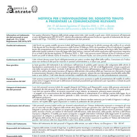 Anteprima documento Opzione notifica comunicazione globale: guida e utilizzo — Pratiche amministrative