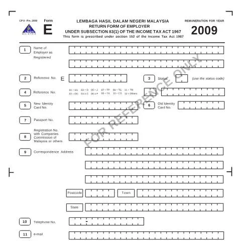 Document preview: Panduan Lengkap Borang E 2009 untuk Majikan — Cukai & percukaian
