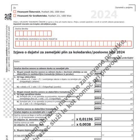 Dokumentvorschau: EGA1-SI: Wichtige Informationen zur Erdgasabgabe 2024 — Steuern (CERFA n°EGA1-SI)