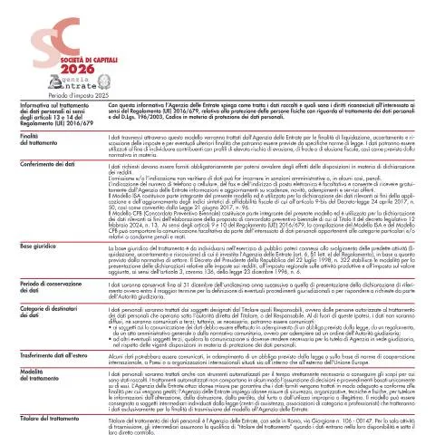 Anteprima documento Dichiarazione Redditi società di capitali 2026 — Tasse e fisco (CERFA n°Redditi SC)