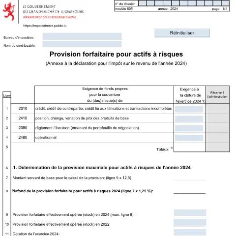 Aperçu du document Comprendre l'Annexe 505 F pour les établissements de crédit — Démarches administratives (CERFA n°505 F)