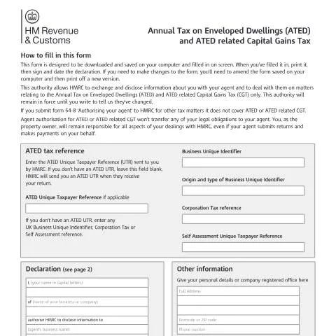 Document preview: Understanding HMRC Agent Authorisation for High-Value Property Tax — Taxes