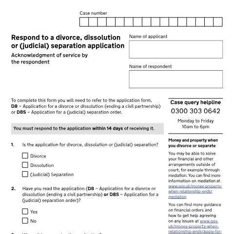 Document preview: How to Respond to Divorce Papers: Complete Form D10 Guide — Legal & justice