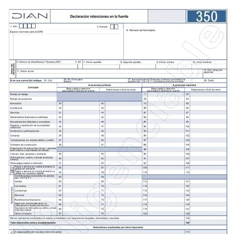 Vista previa del documento Guía oficial para la declaración de retenciones en 2026 — Impuestos (CERFA n°F350-2026)