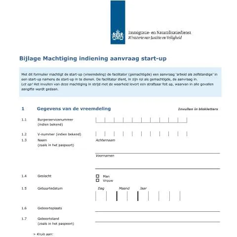 Documentvoorvertoning: Belang van de Bijlage Machtiging voor Start-ups in Nederland — Immigratie & visa (CERFA n°7152)