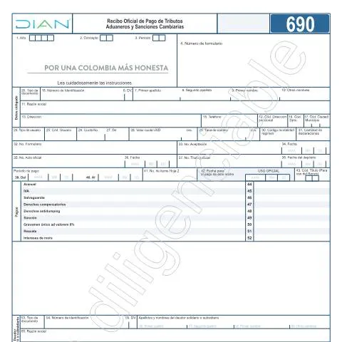 Vista previa del documento Aspectos Clave del Recibo F690-2022 para Tributos Aduaneros — Impuestos (CERFA n°F690-2022)