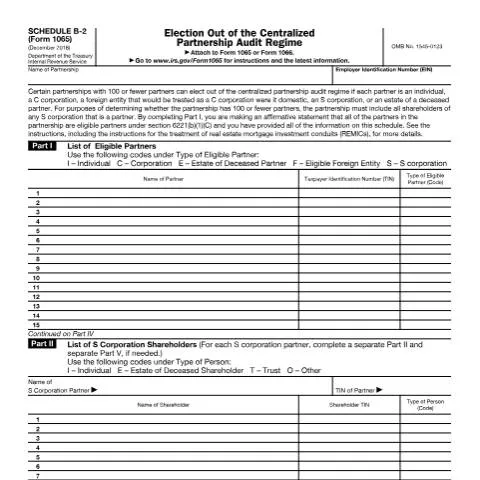 Document preview: A Comprehensive Guide to IRS Form 1065 Schedule B-2 — Taxes (CERFA n°1065SB2)