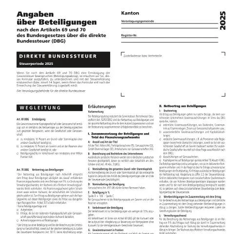 Dokumentvorschau: Formular 19: Beteiligungsangaben für die Bundessteuer — Bibliothek (CERFA n°19)