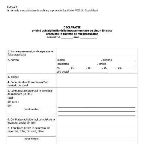 Document preview: Rolul Declarației Anexa 9 în Activitatea Vinicolă — Impozite & fiscalitate (CERFA n°A9_NMT8CF)