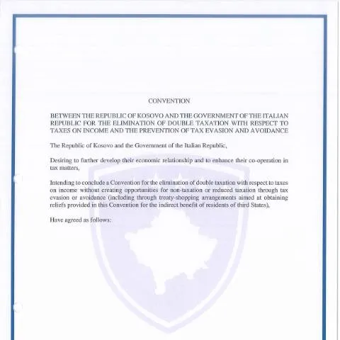 Document preview: Informacion mbi Marrëveshjet e Dyfishimit të Tatimeve në Kosovë — Tatime & fiskalitet