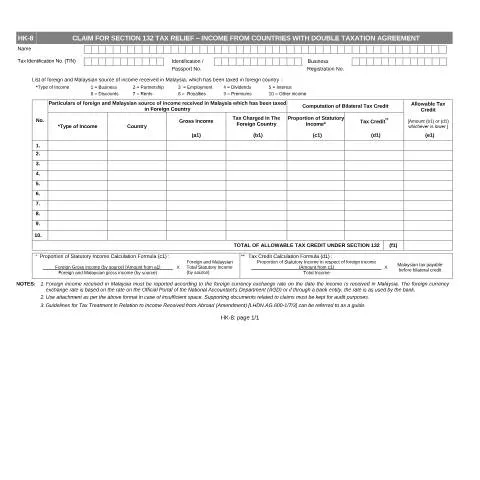 Document preview: Memahami Borang HK-8 untuk Pengembalian Cukai — Cukai & percukaian