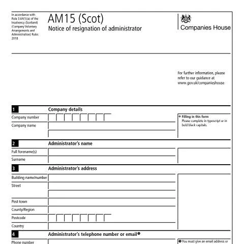 Document preview: Understanding the AM15 (Scot) Form for Administrators — Legal & justice