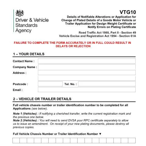 Document preview: How to Apply for HGV Weight Changes and Structural Modifications — Vehicle & driving