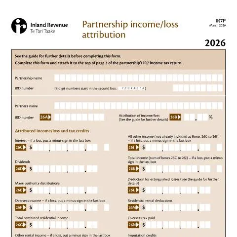 Document preview: Mastering the IR7P 2026 Form for Partnership Income Tax — Taxes (CERFA n°IR7P)