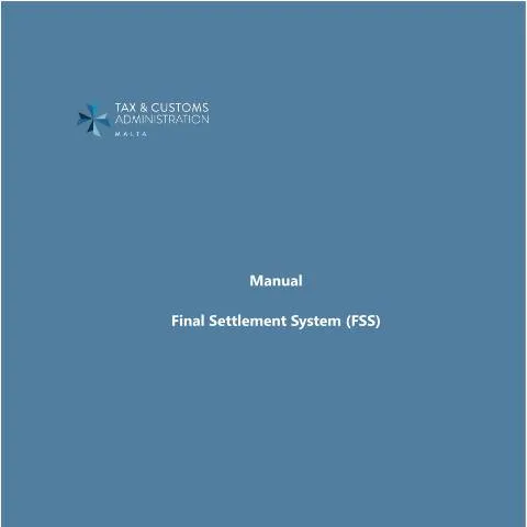 Document preview: A Comprehensive Guide to Malta's Final Settlement System — Taxes (CERFA n°manual-final-settlement-system736f9c88-9ab3-43b1-b02f-9250c7)