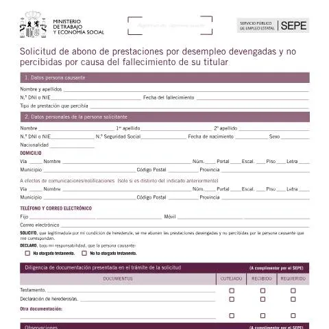 Vista previa del documento Cómo Solicitar Prestaciones por Desempleo No Percibidas — Impuestos