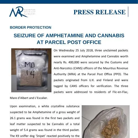 Document preview: Understanding the Impact of Press Release 260718 on Drug Enforcement — Government & admin (CERFA n°PressRelease260718)