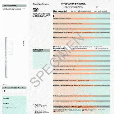 Aperçu du document Attestation d'accueil pour héberger un étranger : guide complet — Démarches administratives (CERFA n°10798*04)