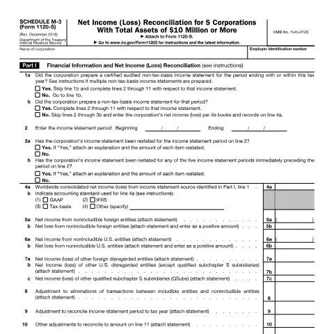 Document preview: Essential Guide to IRS Form 1120SS3 for S Corporations — Taxes (CERFA n°1120SS3)