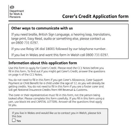 Document preview: How to Apply for Carer's Credit: Securing Your Pension Rights as a — Benefits & social aid