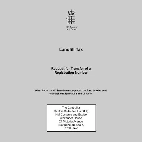 Document preview: Guide to Transferring Landfill Tax Registration — Taxes