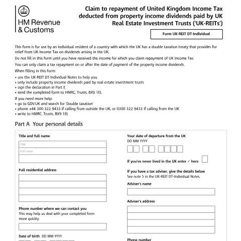 Document preview: Double Taxation Relief for UK-REIT Property Income Dividends — Taxes