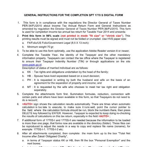 Document preview: Mengapa Formulir 1770S Penting untuk Wajib Pajak di Indonesia? — Pajak & perpajakan (CERFA n°ID-DJP-bilingual-TRF-1770S-2016)