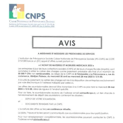 Aperçu du document Opportunité d'Achat de Matériels Médicaux en 2025 — Démarches administratives