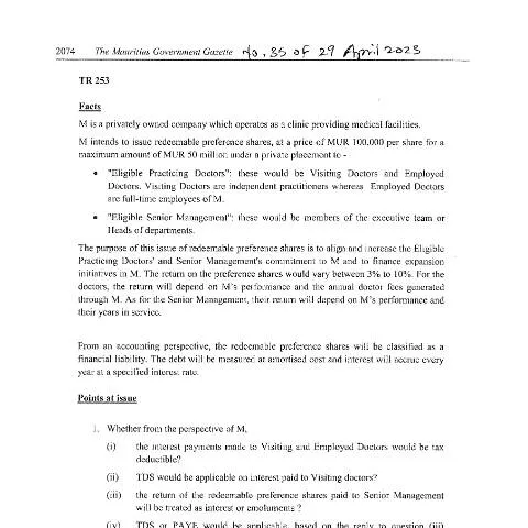 Document preview: The Importance of TR 253 in Medical Financial Transactions — Government & admin (CERFA n°TR253)