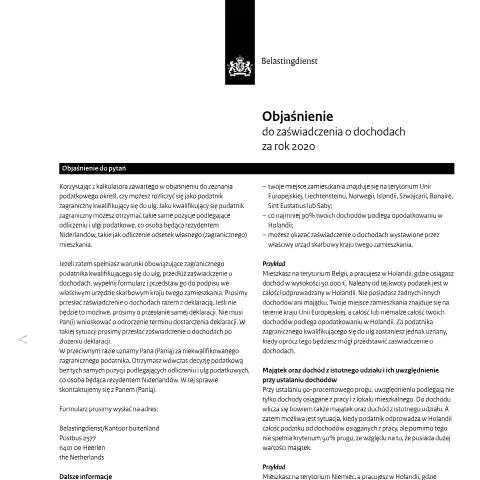 Documentvoorvertoning: Belang van de inkomensverklaring voor buitenlandse belastingplichtigen — Belastingen (CERFA n°ib0591t01plpol)