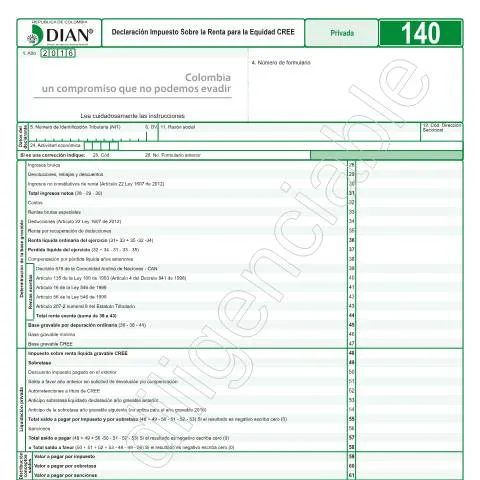 Vista previa del documento Compromiso Fiscal: Declaración del Impuesto CREE en Colombia — Impuestos (CERFA n°F140-2017)