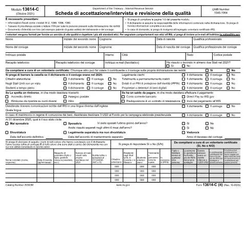 Document preview: Essential Insights on IRS Form 13614IT for Taxpayers — Taxes (CERFA n°13614IT)