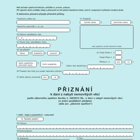 Document preview: Jak správně podat přiznání k dani z nabytí nemovitých věcí — Daně a fiskální záležitosti (CERFA n°25 5546)