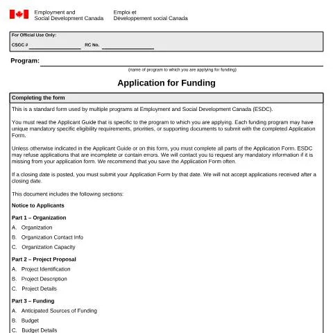 Document preview: Empower Black Canadian Communities with Funding Opportunities — Work & employment (CERFA n°EMP5679)