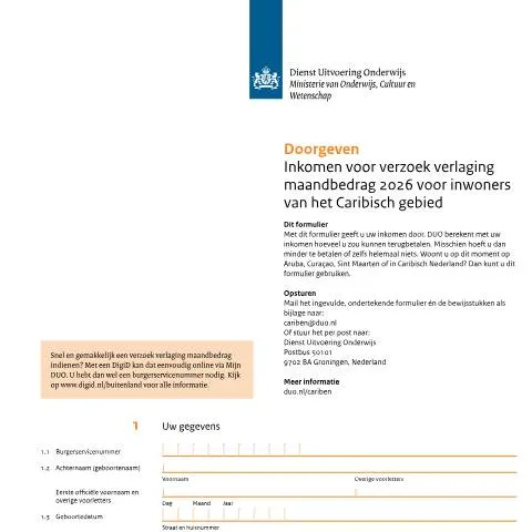 Documentvoorvertoning: Belang van het Doorgeven Inkomen voor Caribische inwoners — Onderwijs & opleiding