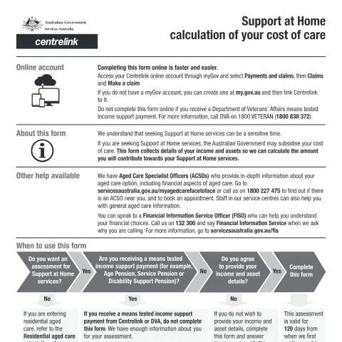 Document preview: Navigating the SA456 Form for In-Home Care Costs — Benefits & social aid (CERFA n°SA456)
