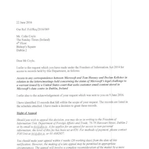 Document preview: Understanding FOI Request 16/069 from the Department of Foreign — Government & admin